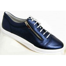 Мокасины женские кожа натуральная 36-44 размеры синие 0011МД